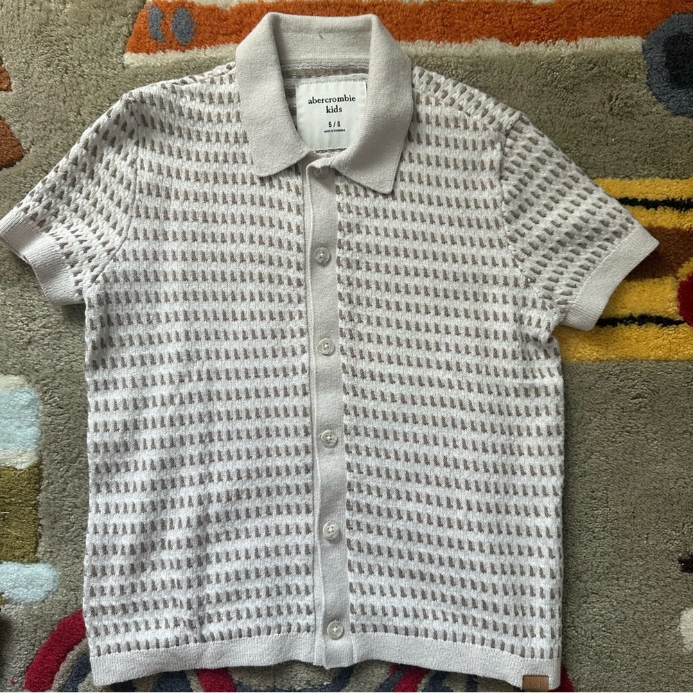 Abercrombie boys button down knit polo